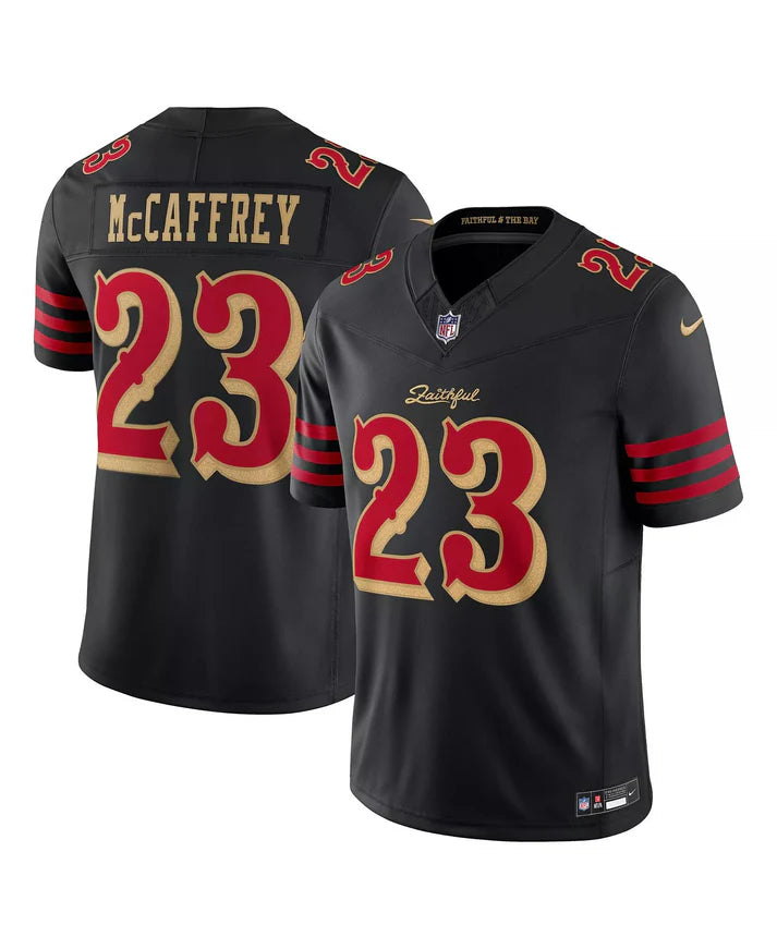 San Francisco 49ers Christian McCaffrey 2025 Rivalries Stitched Game Jersey