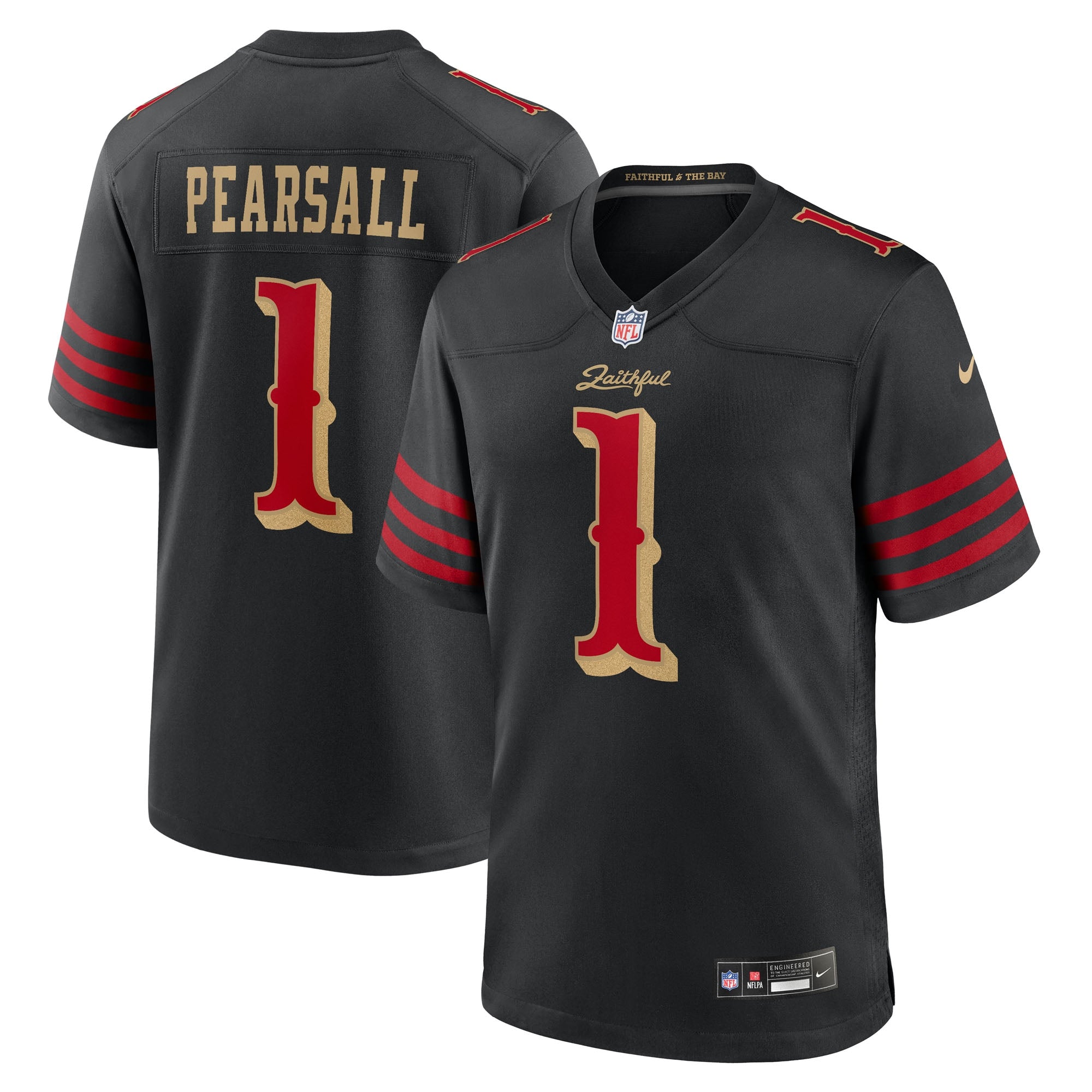 San Francisco 49ers Ricky Pearsall 2025 Rivalries Stitched Game Jersey