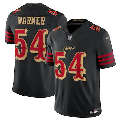 San Francisco 49ers Fred Warner 2025 Rivalries Stitched Game Jersey