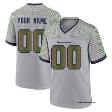 Seattle Seahawks Custom Stitched Game Jersey