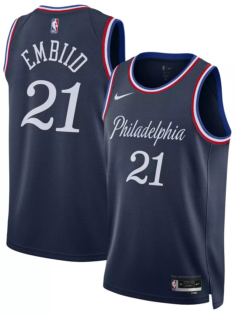 Philadelphia 76ers Joel Embiid Stitched Game Jersey