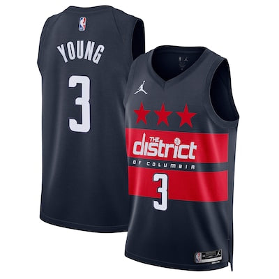 Washington Wizards Trae Young Stitched Game Jersey