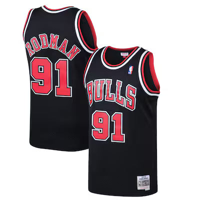 Chicago Bulls Dennis Rodman Throwback Stitched Game Jersey