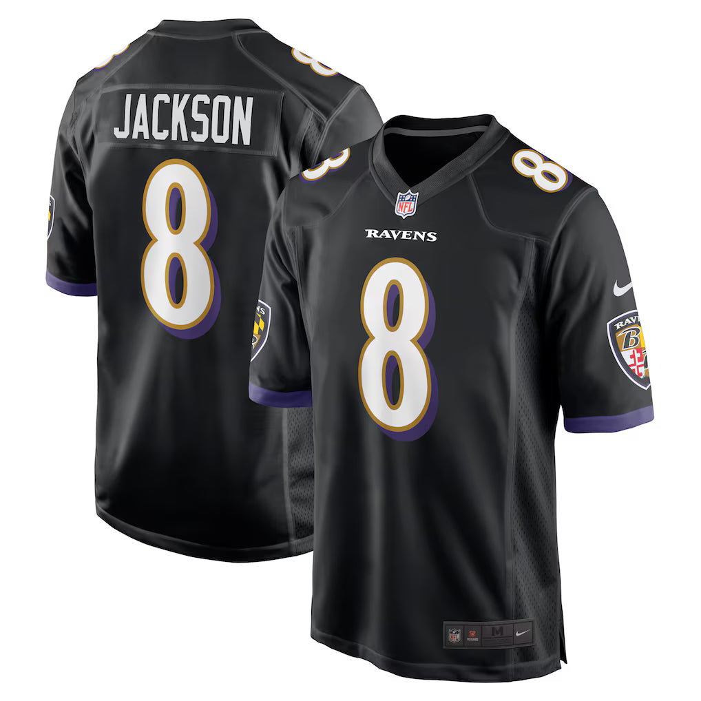 Baltimore Ravens Lamar Jackson Stitched Game Jersey