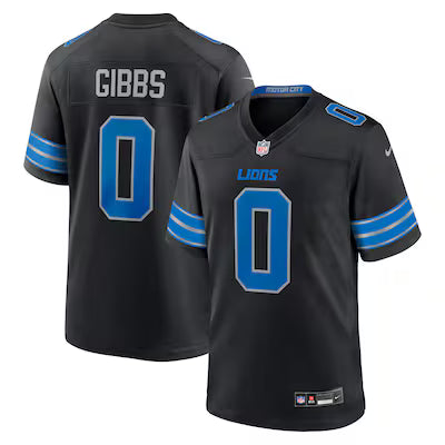 Detroit Lions Jahmyr Gibbs Stitched Game Jersey
