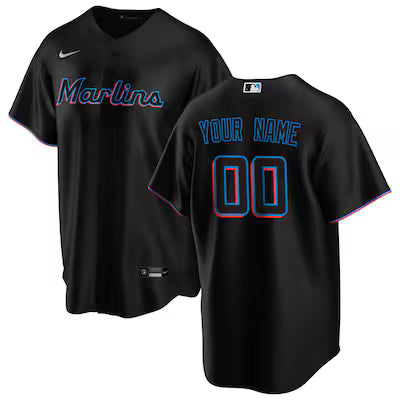 Miami Marlins Custom Stitched Game Jersey