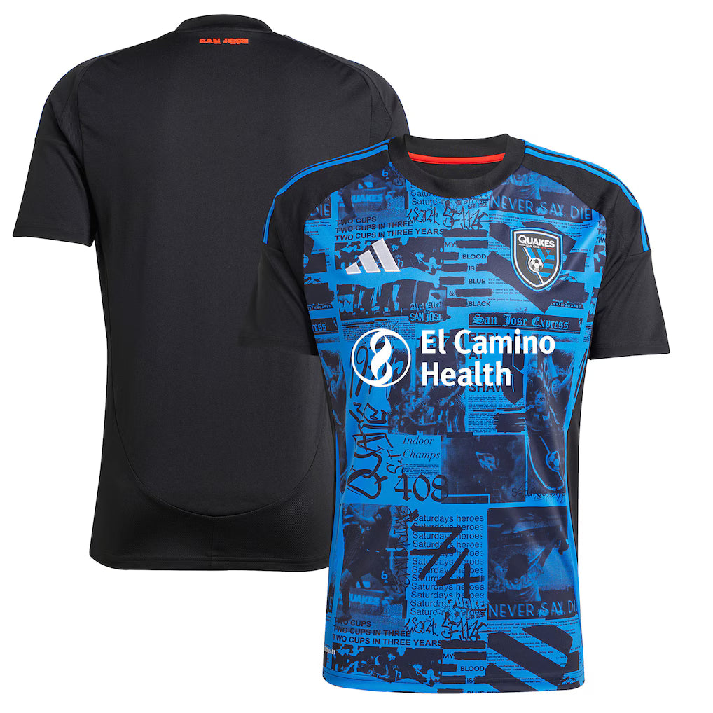 San Jose Earthquakes Black 2025 Club Kit Jersey