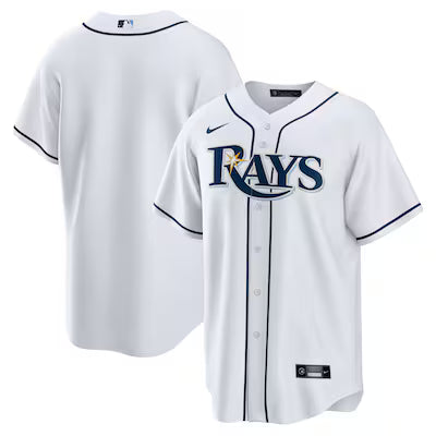 Tampa Bay Rays White Stitched Game Jersey