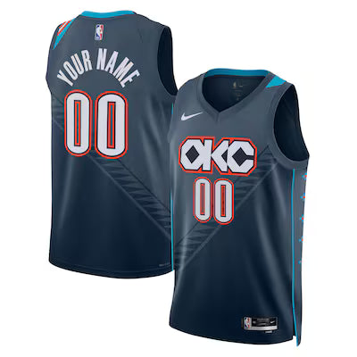Oklahoma City Thunder Custom Stitched Game Jersey