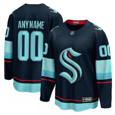 Seattle Kraken Custom Stitched Game Jersey