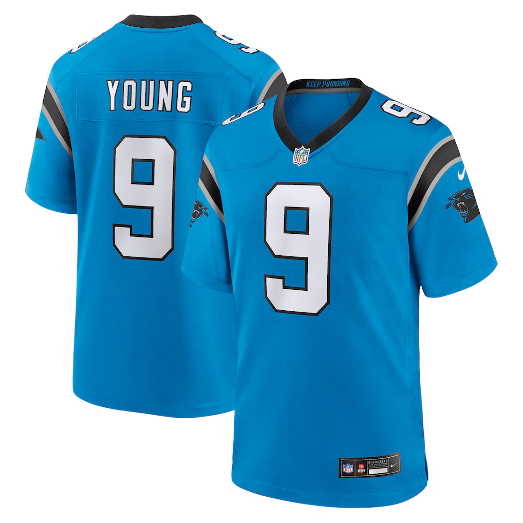 Carolina Panthers Bryce Young Stitched Game Jersey