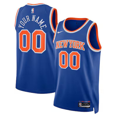 New York Knicks Custom Stitched Game Jersey