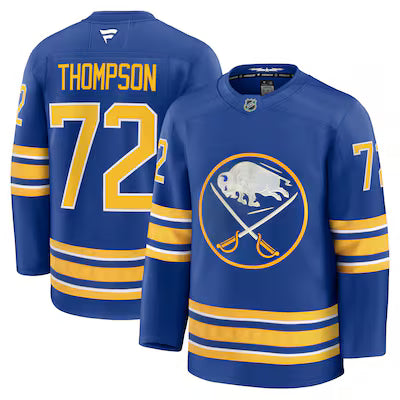 Buffalo Sabres Tage Thompson Blue Stitched Game Jersey