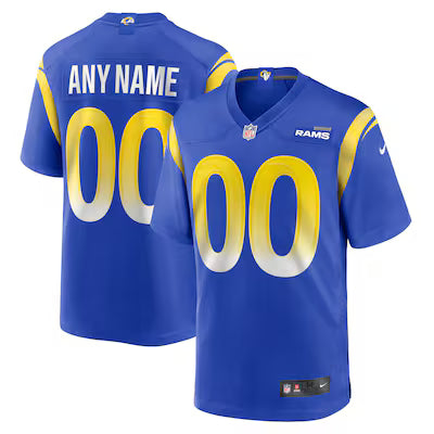 Los Angeles Rams Custom Stitched Game Jersey