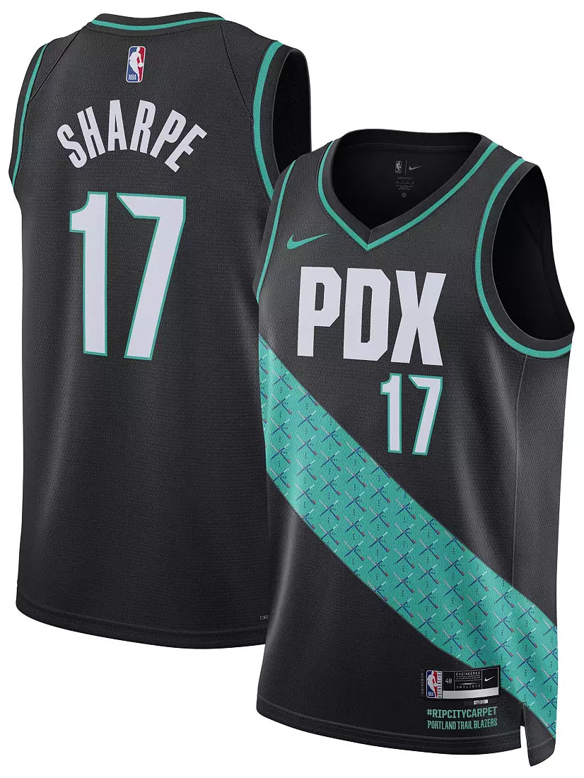 Portland Trail Blazers Shaedon Sharpe Stitched Game Jersey