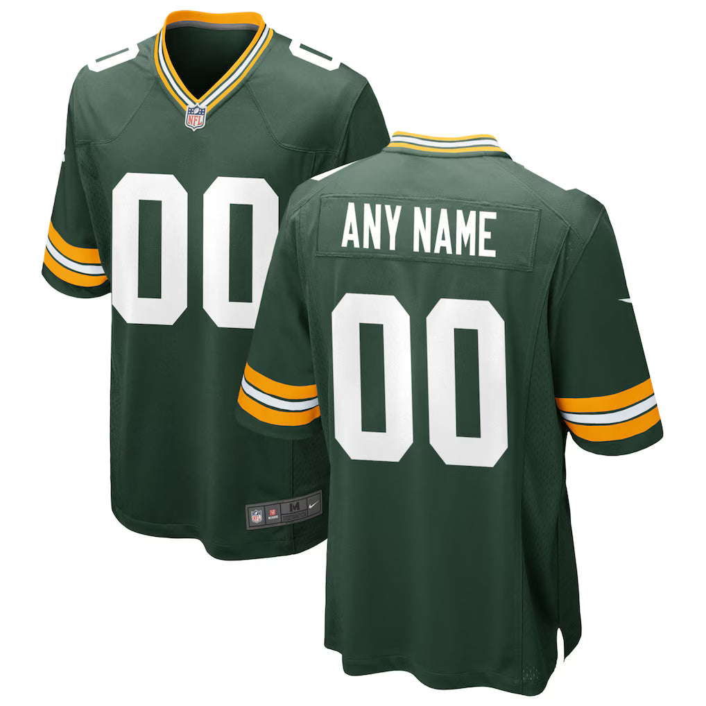 Green Bay Packers Custom Stitched Game Jersey