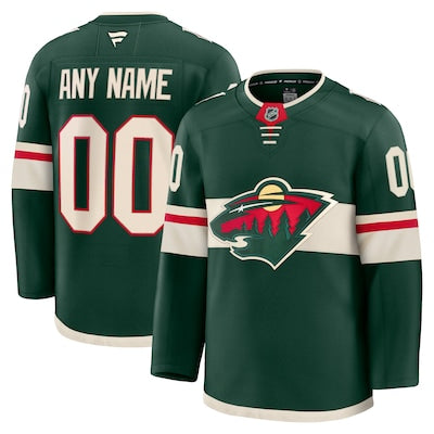 Minnesota Wild Custom Green Stitched Game Jersey