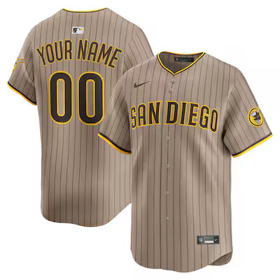 San Diego Padres Custom White Stitched Game Jersey