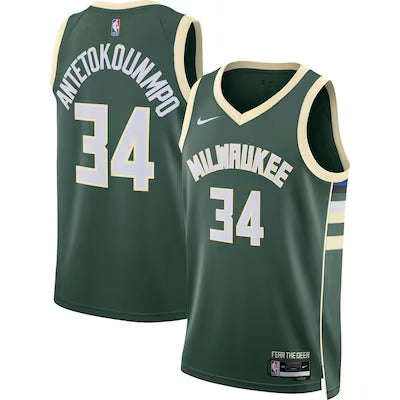 Milwaukee Bucks Giannis Antetokounmpo Stitched Game Jersey