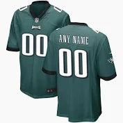 Philadelphia Eagles Black Custom Stitched Game Jersey