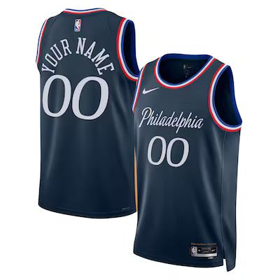 Philadelphia 76ers Custom Stitched Game Jersey