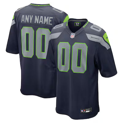Seattle Seahawks Custom Stitched Game Jersey