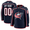 Columbus Blue Jackets Custom Navy Stitched Game Jersey