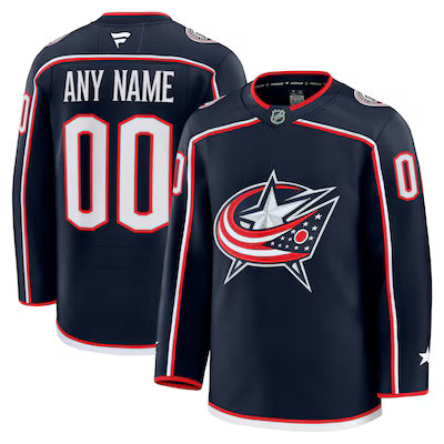 Columbus Blue Jackets Custom Navy Stitched Game Jersey