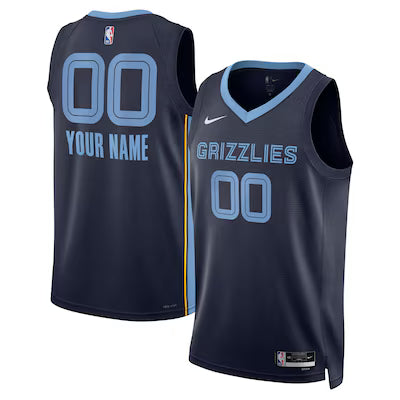 Memphis Grizzlies Custom Stitched Game Jersey