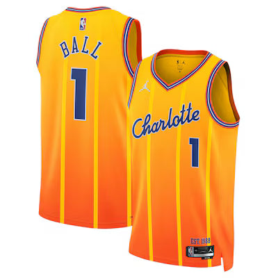 Charlotte Hornets LaMelo Ball Stitched Game Jersey
