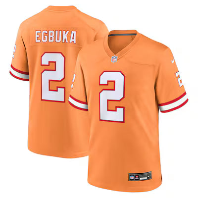 Tampa Bay Buccaneers Emeka Egbuka Stitched Game Jersey