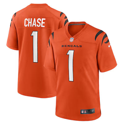 Cincinnati Bengals Lamar Chase Stitched Game Jersey