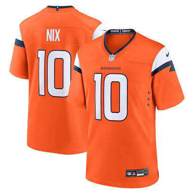 Denver Broncos Bo Nix Stitched Game Jersey