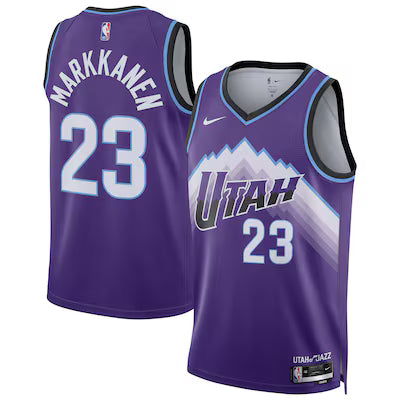 Utah Jazz Lauri Markkanen Stitched Game Jersey