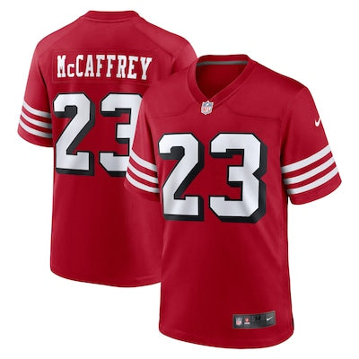 San Francisco 49ers Christian McCaffrey 2025 Rivalries Stitched Game Jersey