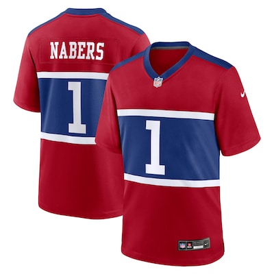 New York Giants Malik Nabers Stitched Game Jersey