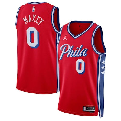 Philadelphia 76ers Tyrese Maxey Stitched Game Jerse
