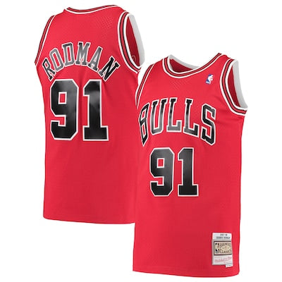 Chicago Bulls Dennis Rodman Throwback Stitched Game Jersey