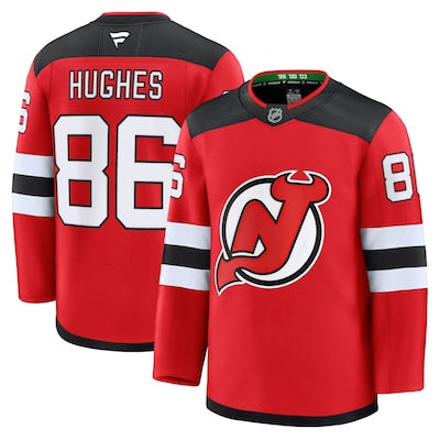 New Jersey Devils Jack Hughes Stitched Game Jersey