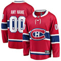 Montreal Canadians Custom Red Stitched Game Jersey