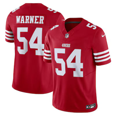 San Francisco 49ers Fred Warner 2025 Rivalries Stitched Game Jersey