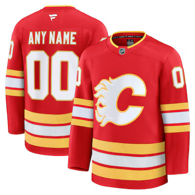 Calgary Flames Custom Stitched Game Jersey