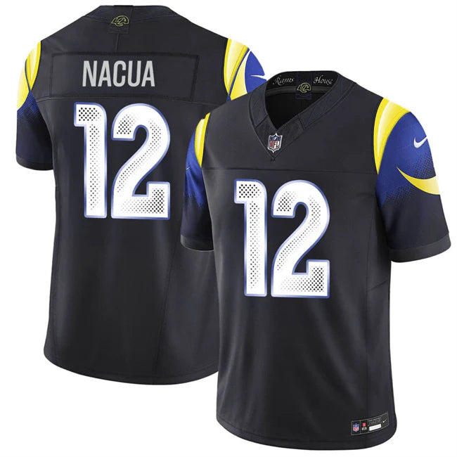 Los Angeles Rams Puka Nacua 2025 Rivalries Stitched Game Jersey