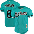 Miami Marlins Andre Dawson Throwback Teal Stitched Game Jersey