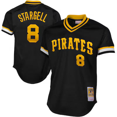 Pittsburgh Pirates Willie Stargell Throwback Black Stitched Game Jersey