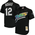 Tampa Bay Rays Wade Boggs Throwback Black Stitched Game Jersey