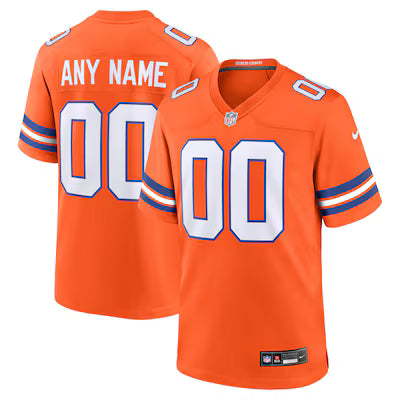 Denver Broncos Custom Stitched Game Jersey