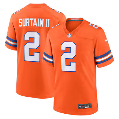 Denver Broncos Patrick Surtain II Stitched Game Jersey