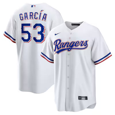 Texas Rangers Adolis García White Stitched Game Jersey