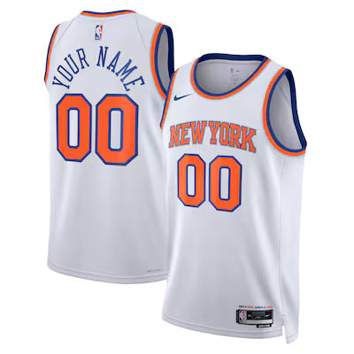 New York Knicks Custom Stitched Game Jersey